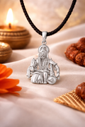 Lord Hanuman Silver Pendant for Men | Bajrangbali Pendant | Spiritual Protection Locket