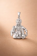 Lord Hanuman Silver Pendant for Men | Bajrangbali Pendant | Spiritual Protection Locket