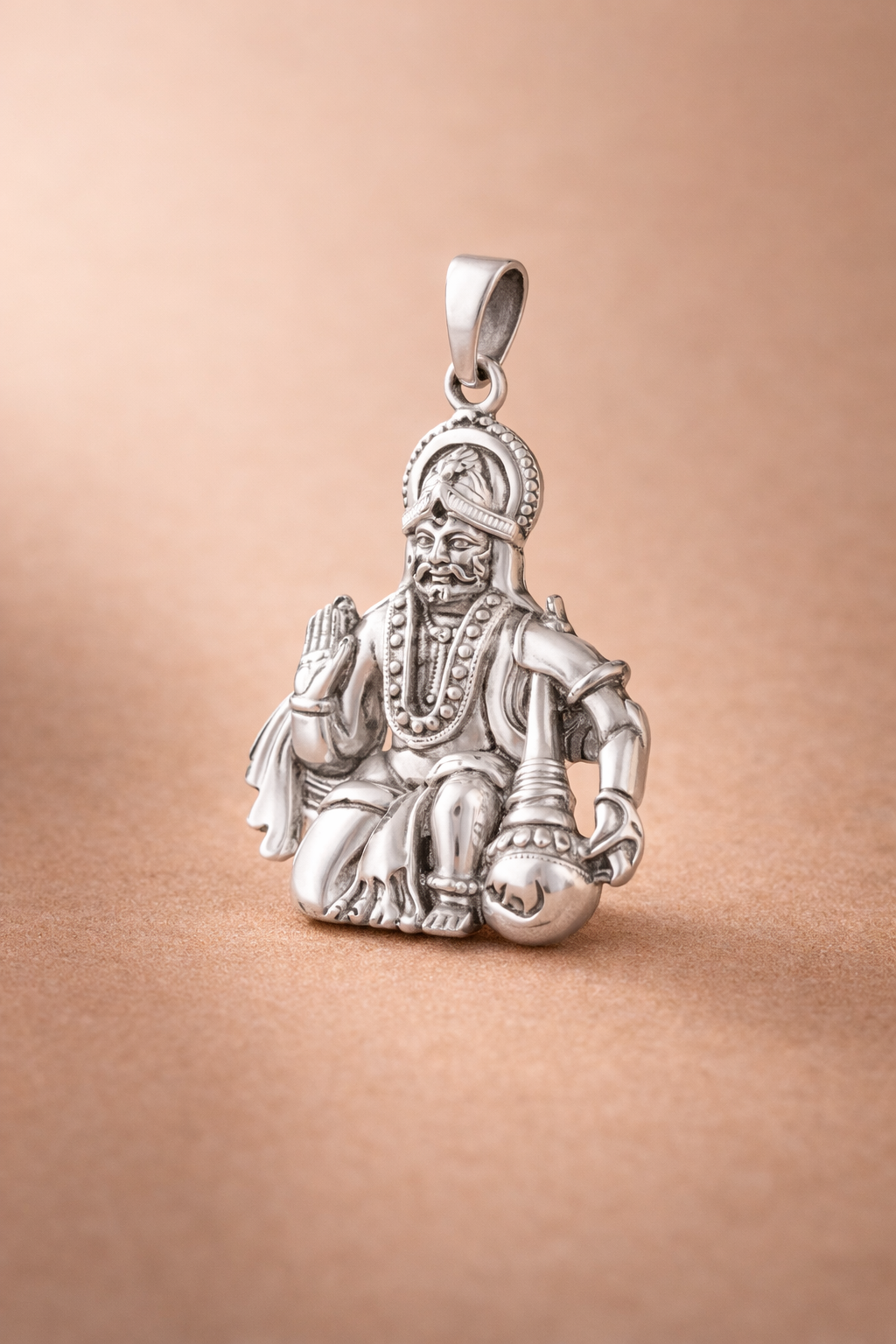 Lord Hanuman Silver Pendant for Men | Bajrangbali Pendant | Spiritual Protection Locket