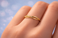 Infinity Twist Ring for Women | Elegant Minimal Gold Finish Ring | Premium Daily Wear Jewelry